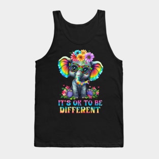 Elephant It's Ok To Be Different Tank Top